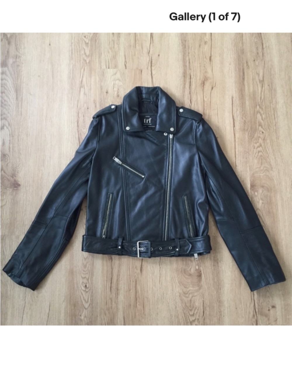 In Very Good Condition!! ZARA Motorcycle Leather Jacket Size S